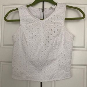 Olive and Oak White Crop Top XS
